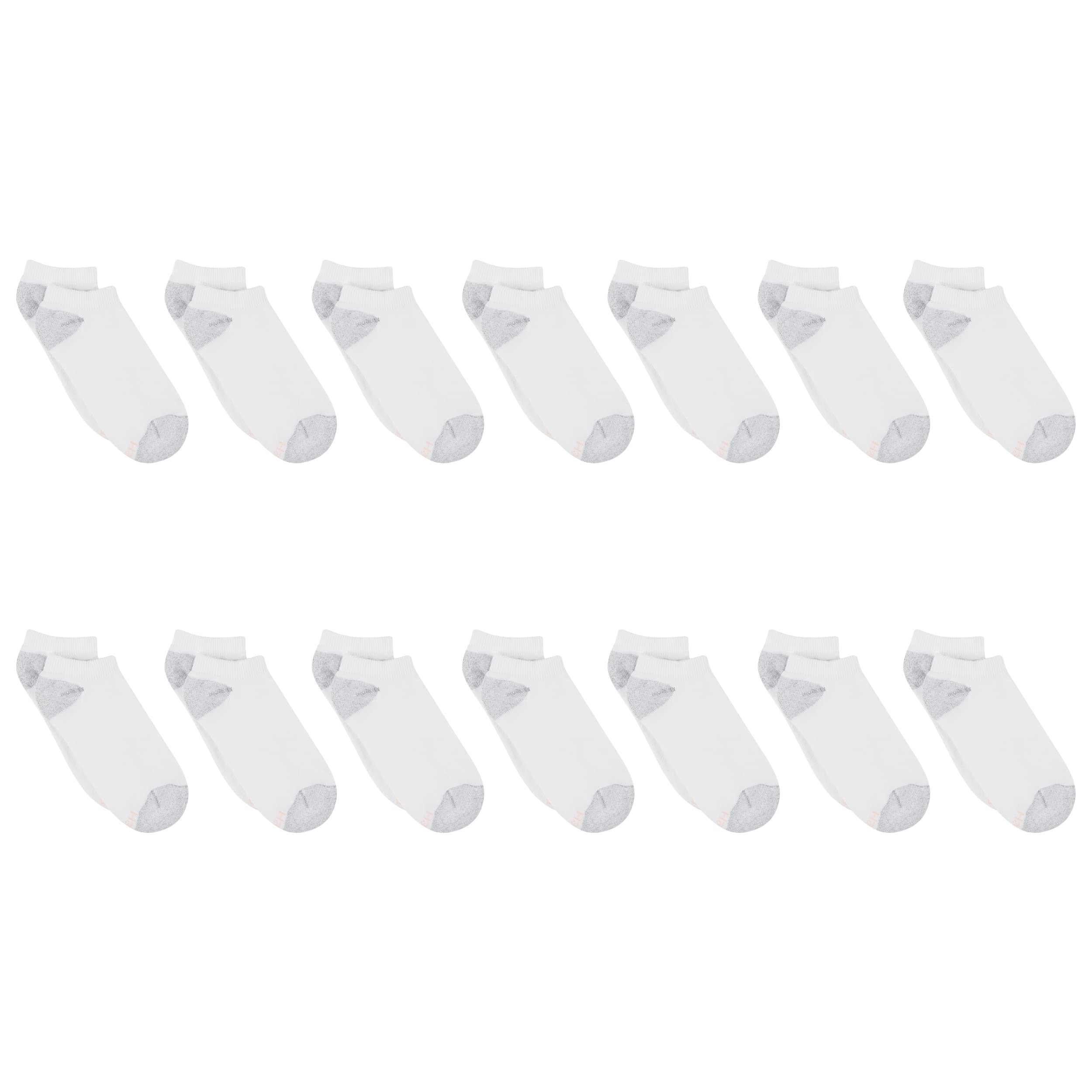 Hanes Womens Value Pack, No Show Soft Moisture-wicking Socks, Available In 10 And 14-packs, White - 14 Pack, 5-9 US