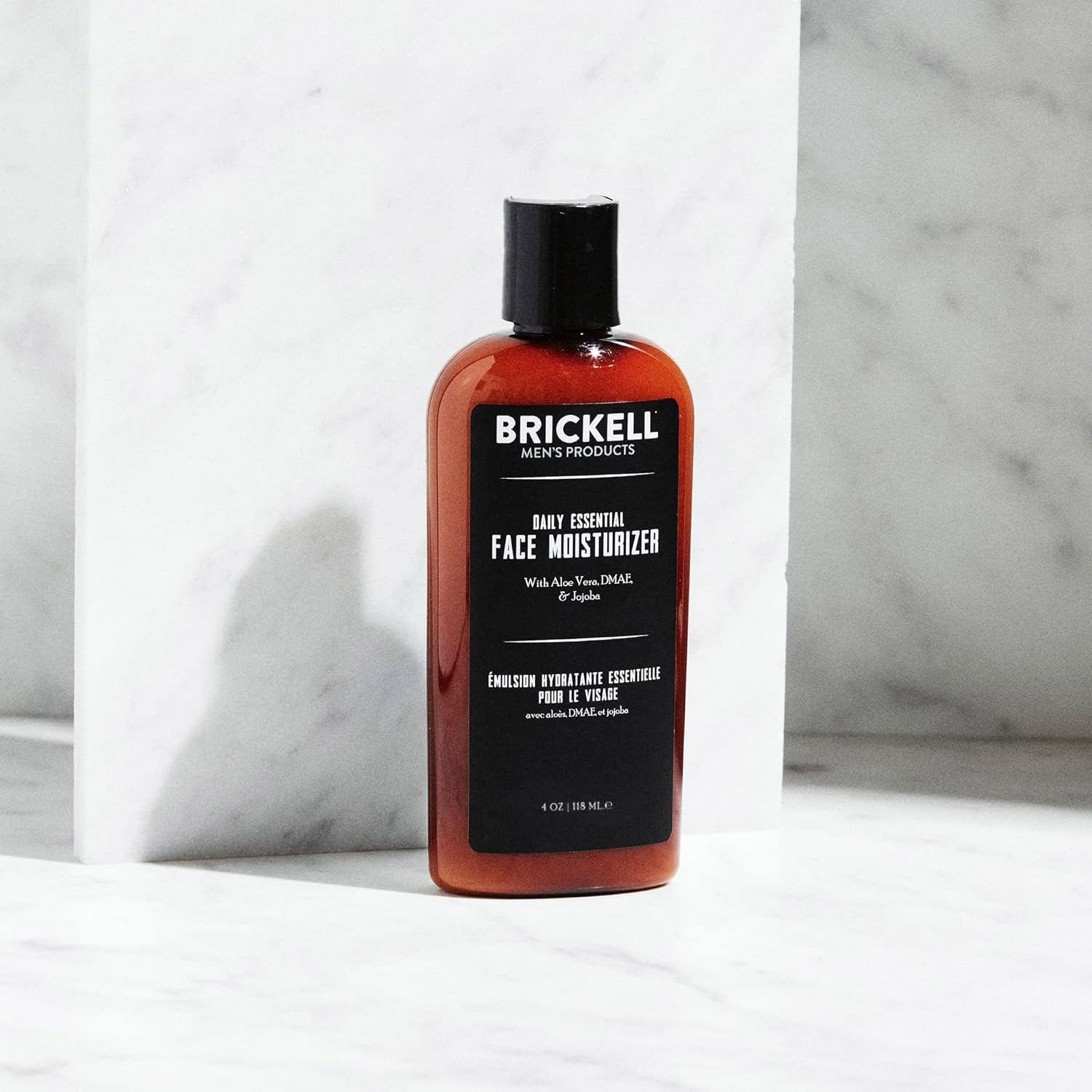 Brickell Men's Daily Essential Face Moisturizer for Men, Fast-Absorbing Face Lotion with Niacinamide, Green Tea, and Hyaluronic Acid, 4 Ounce, Scented