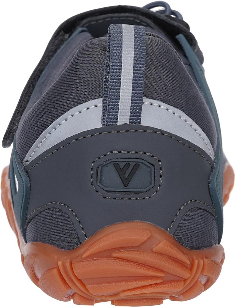 WHITIN Men's Minimalist Trail Running Shoes Barefoot Minimus Wide Toe Box Size 11 Gym Workout Fitness Zero Drop Cross Trainer Grey Gum 44