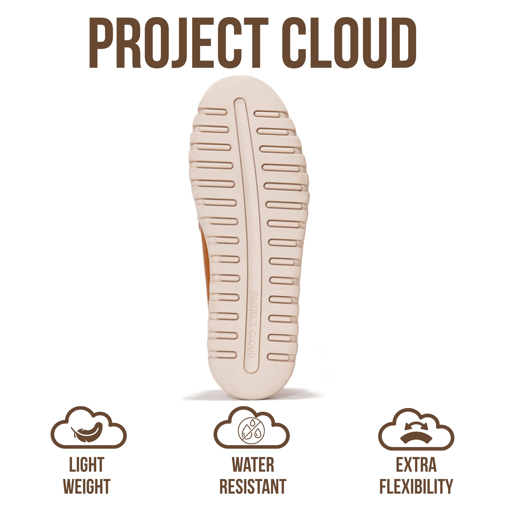 Project Cloud 100% Genuine Leather Loafers for Women – Memory Foam Insoles Slip On Shoes for Women – Lightweight Womens Shoes – Non Slip Womens Loafers (Filide1,COGNACT,7.5)