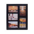 UMICAL 4x6 5-Opening Picture Frame with Shatter-Resistant Glass & Black Wood 4x6 Collage Photo Frames for 4x6 5 Pictures Display Made for Tabletop Stand and Wall Mounting