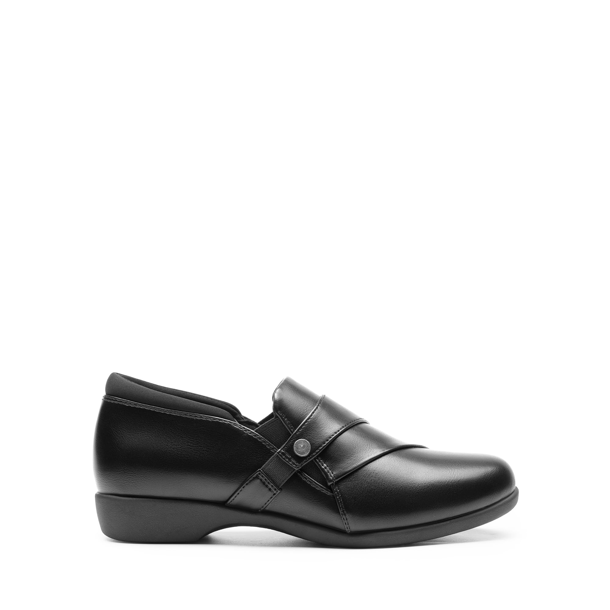 DREAM PAIRS Loafers for Women Slip-on Dressy Comfortable Business Casual Work Office Faux Leather Loafer Shoes with Arch Support,Size 9,Black,DWUMLS2530