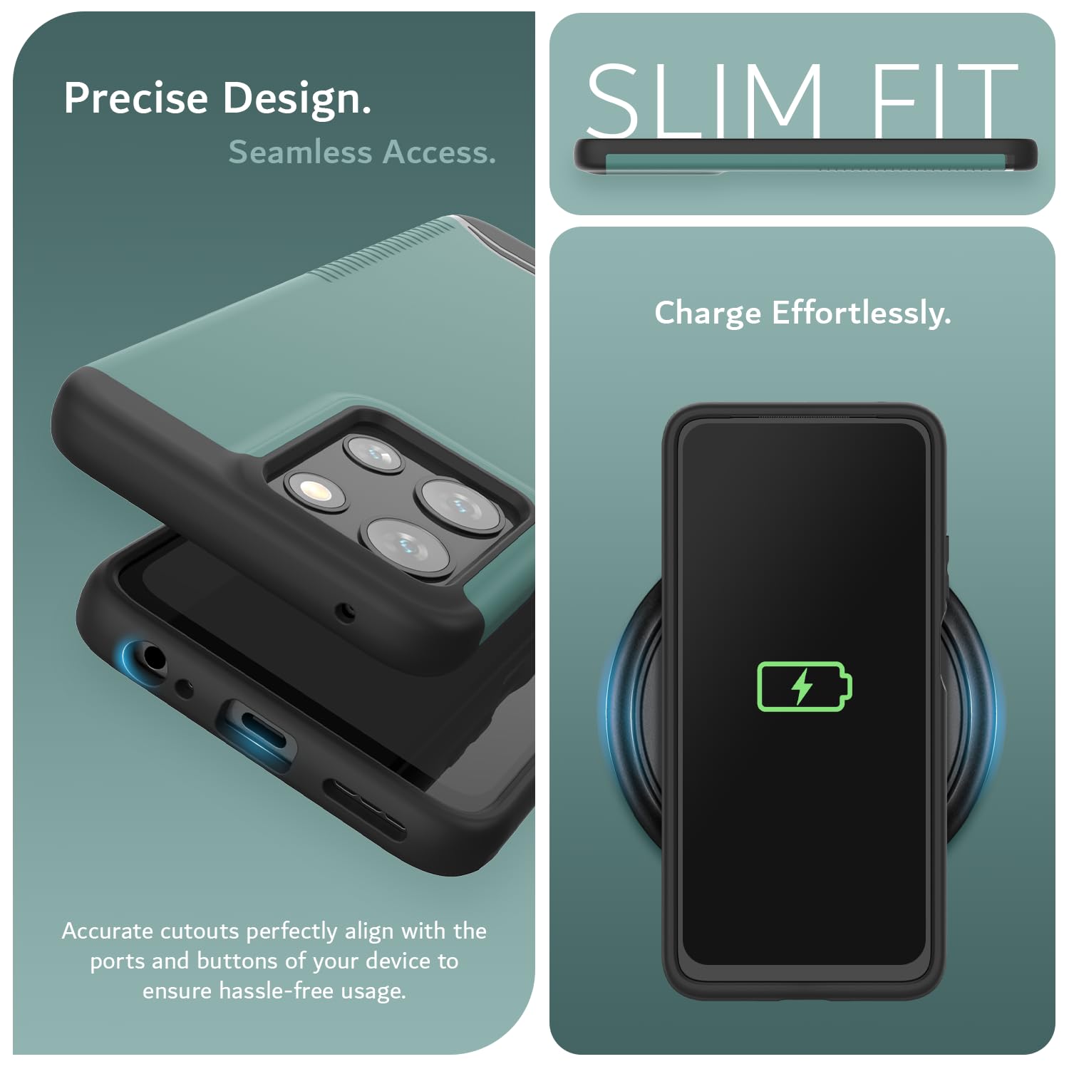 TUDIA Merge for Motorola Moto G 2025/2026 Case & Moto G Play 2026/2025 Phone Cases - [Military-Grade Drop Tested] Dual-Layer Shockproof Slim Grip Cover - Hunter Green