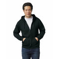 UGP Campus Apparel Gildan Men's Fleece Zip Hooded -Sweatshirt, Style G18600, Black, Large
