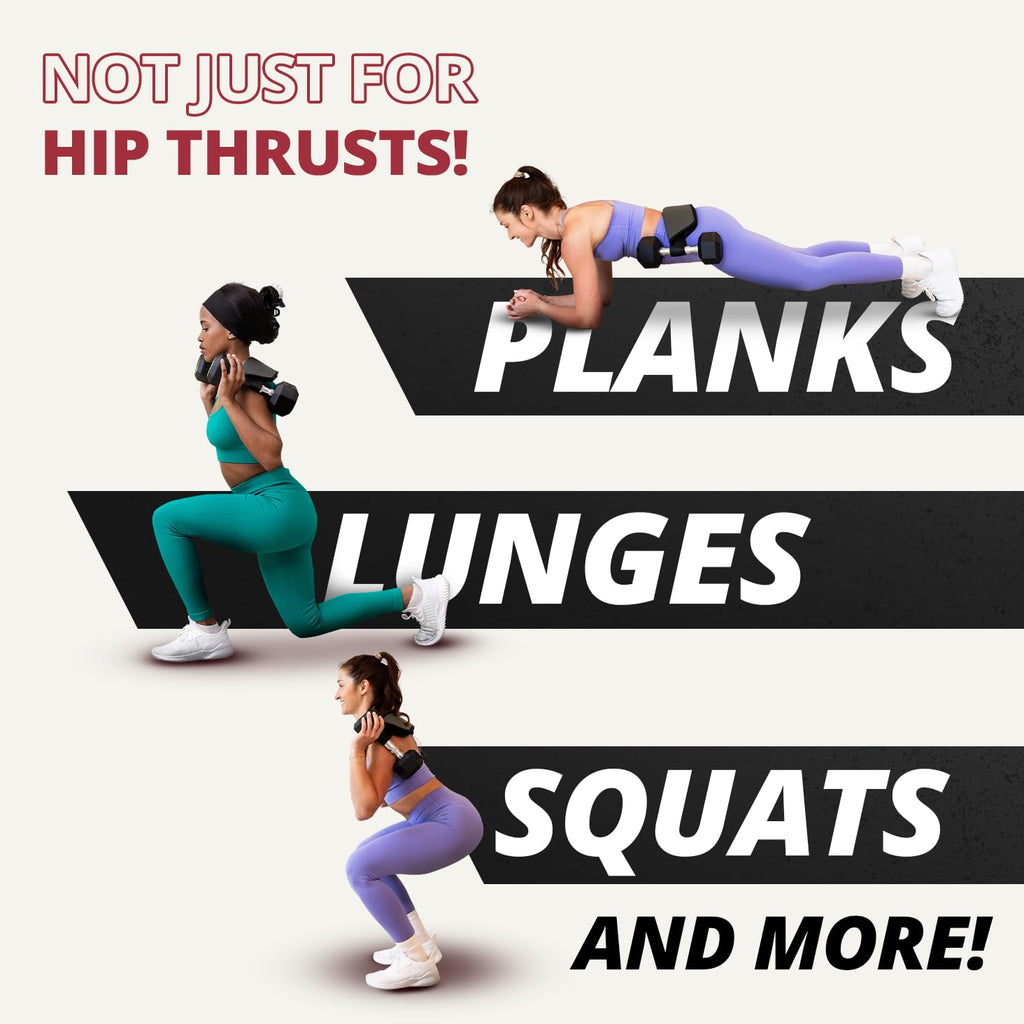 Bellabooty Premium Hip Thrust Belt - Adjustable Exercise Belt for Glutes & Squats, Hip Thrust Pad for Comfort, Versatile Gym Equipment for Home - Weightlifting Belt Support for Women - Gray