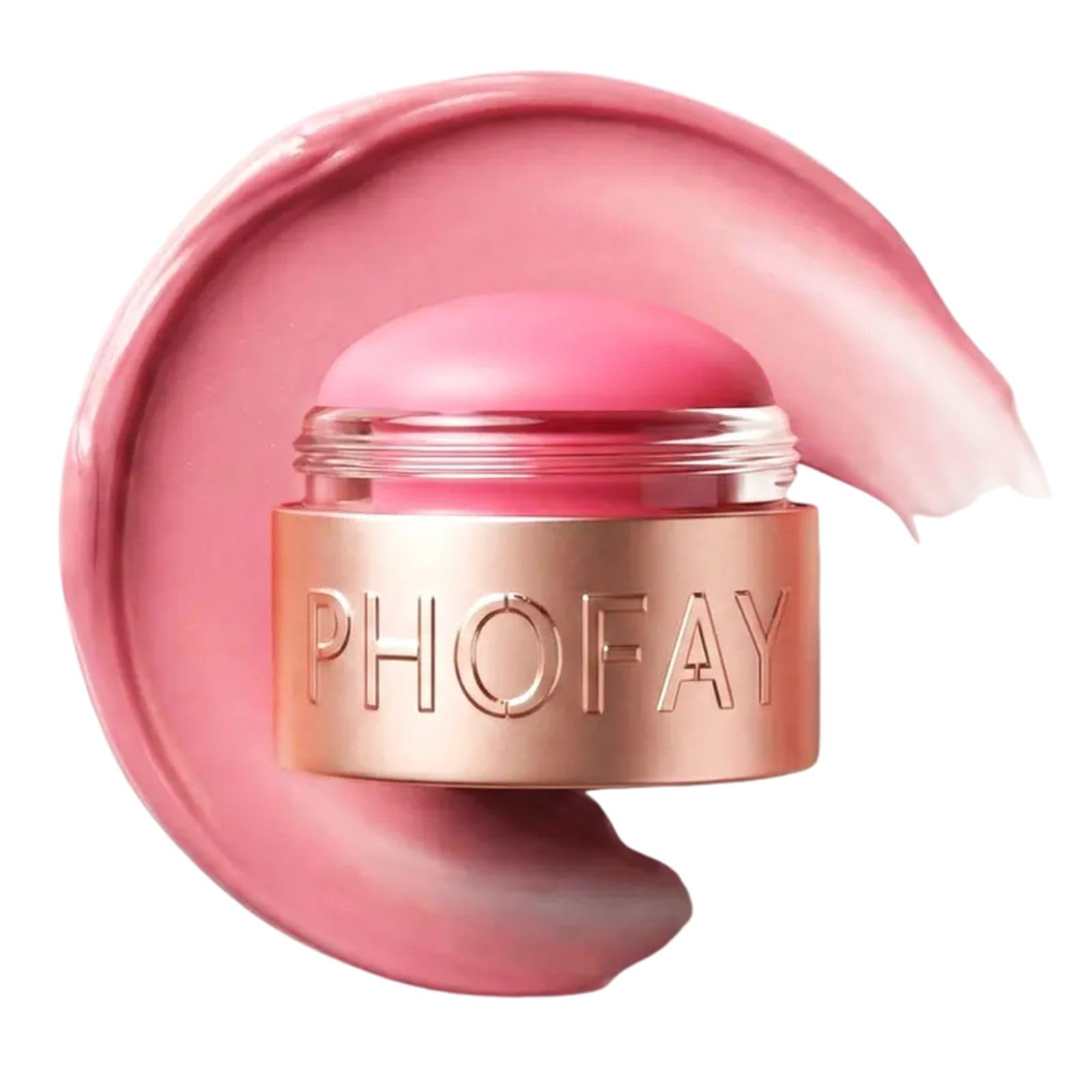 PHOFAY 3-in-1 Flush Balm Cream Blush,Mousse Blushs Cream & Lipstick Gloss-Soft Silky Creamy Texture,Vegan & Lightweight Matte Finish Cosmetics Long-Lasting Moisturizing Blush daily makeup (05#)