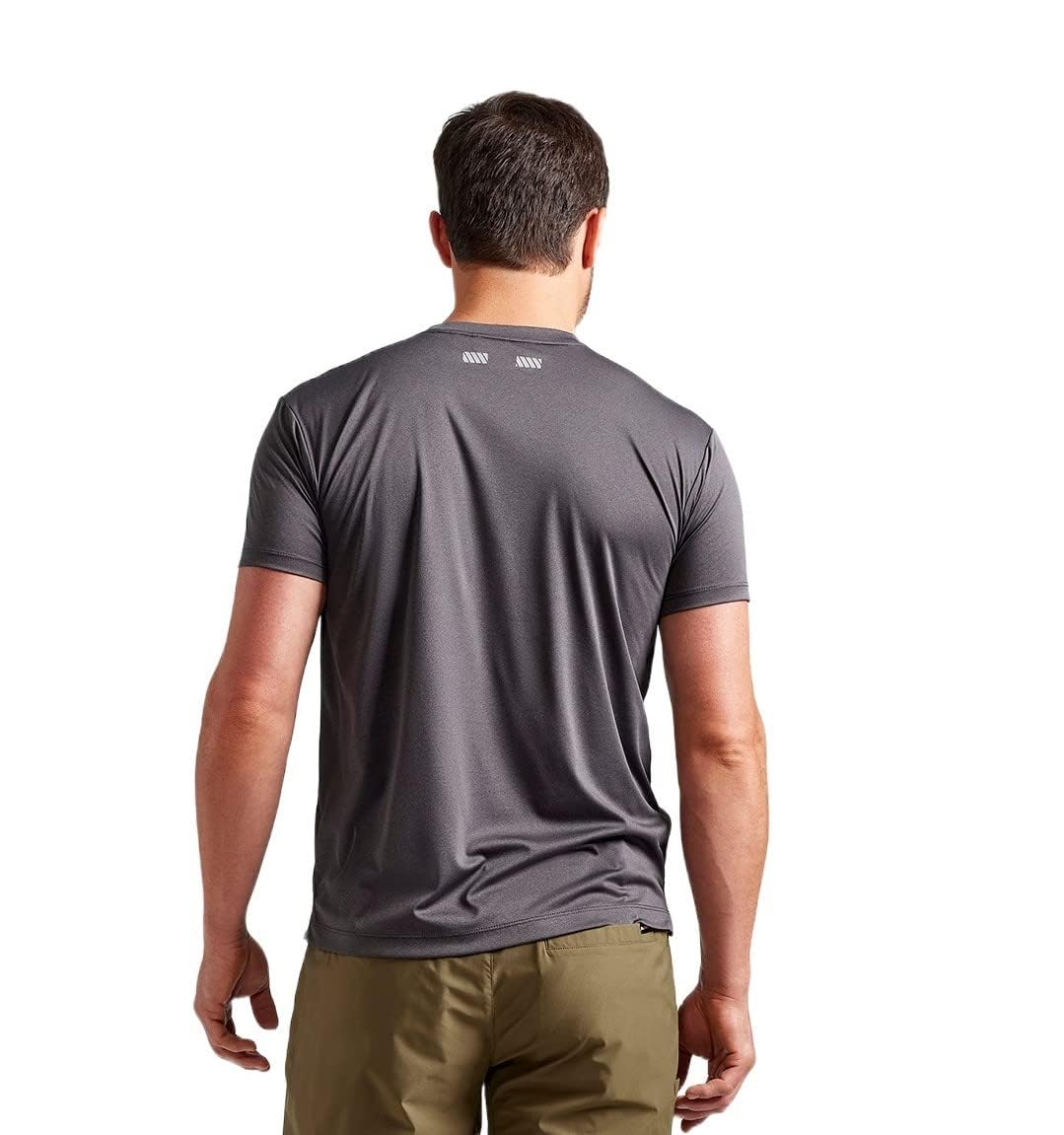 TRUEWERK B1 Sun Short Sleeve Tee for Men, Sun Protection Shirts, Moisture Wicking, UPF +50 Thermo Regulating Shirt, Heathered Grey, 2XL
