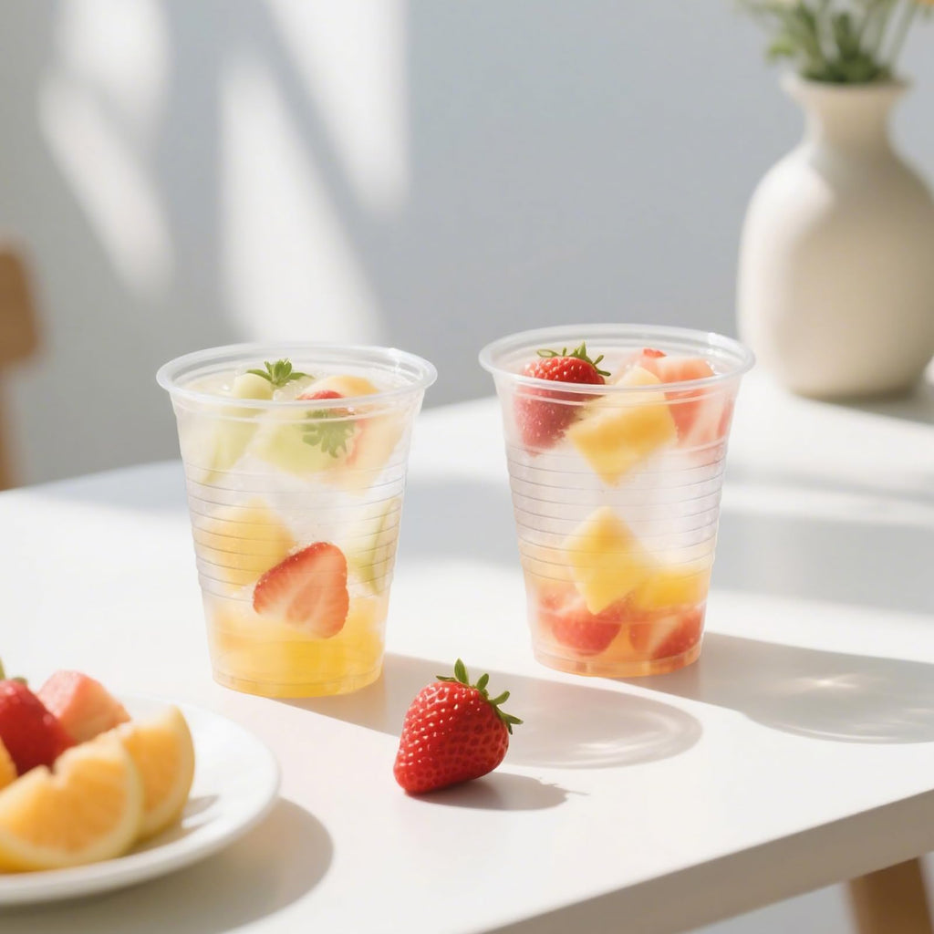 BYSNOW 9 oz Clear Plastic Cups, 2000 Count Bulk, PP Clear Plastic Cups Disposable for Party Suit for Hot Beverages, Soda, Juice (9oz 2000count)