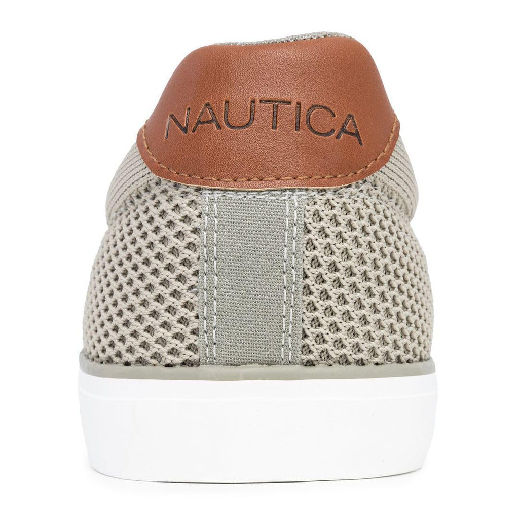 Nautica Men's Slip-On Sneakers – Breathable Knit Casual Walking Shoes, Lightweight Comfort Fashion Loafers-Kotor-Tan-Size 8