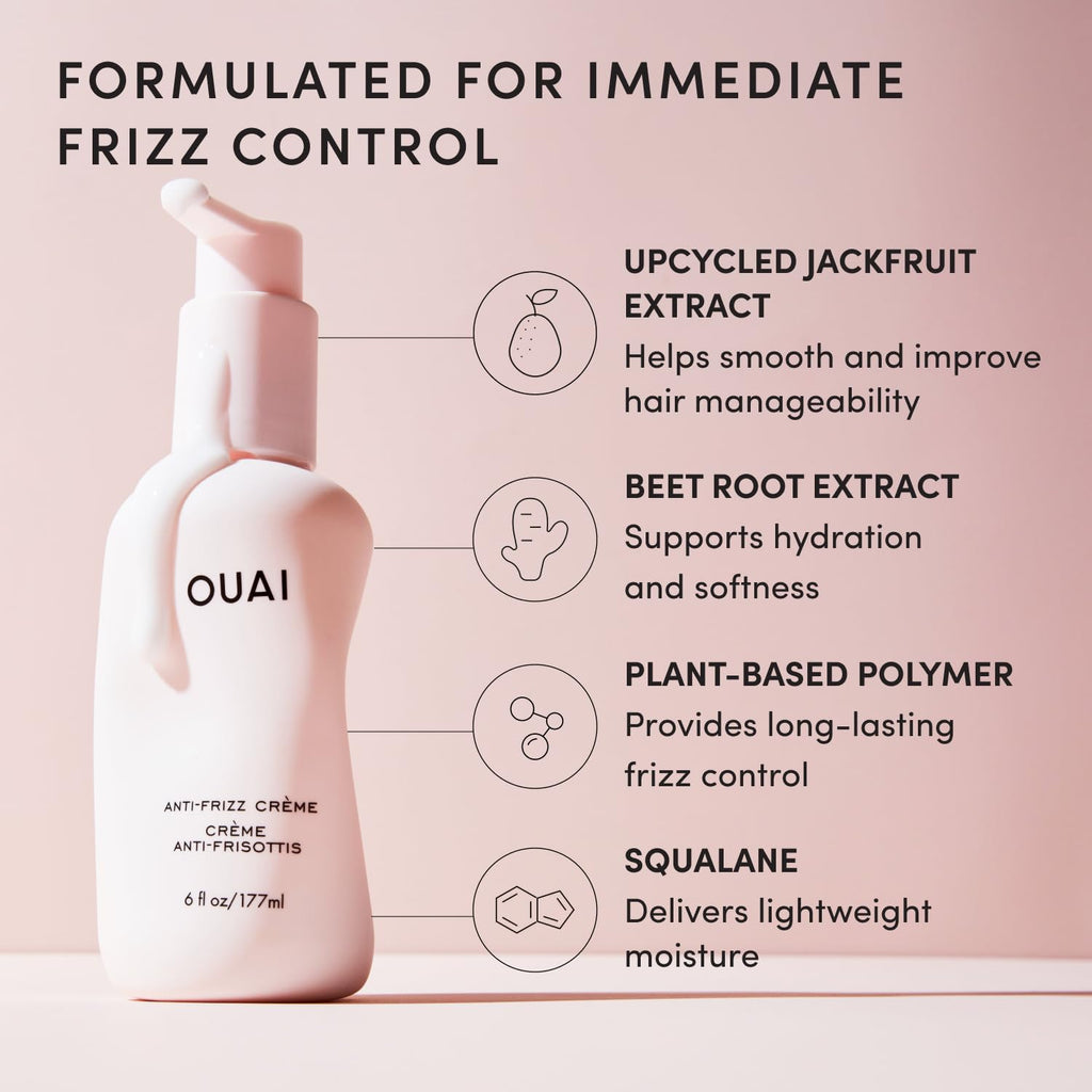 OUAI Anti Frizz Cream - Paraben, Phthalate & Sulfate Free (6 oz)