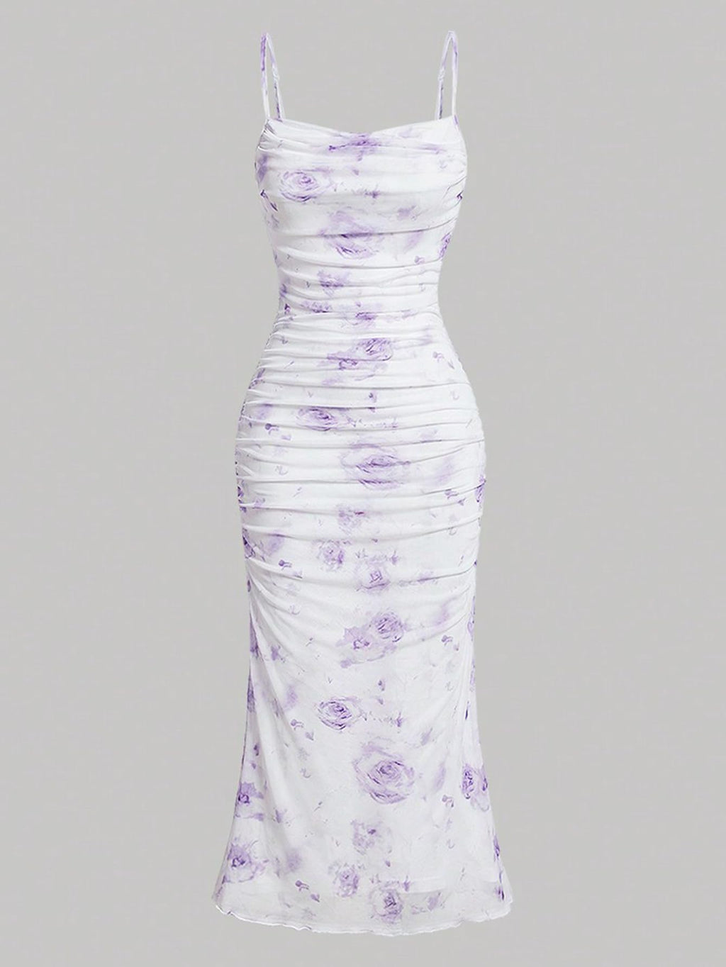 GORGLITTER Women's Floral Spring Summer Wedding Guest Dress Bridal Shower Cocktail Tea Party Beach Midi Sun Dress 2026 Purple Small