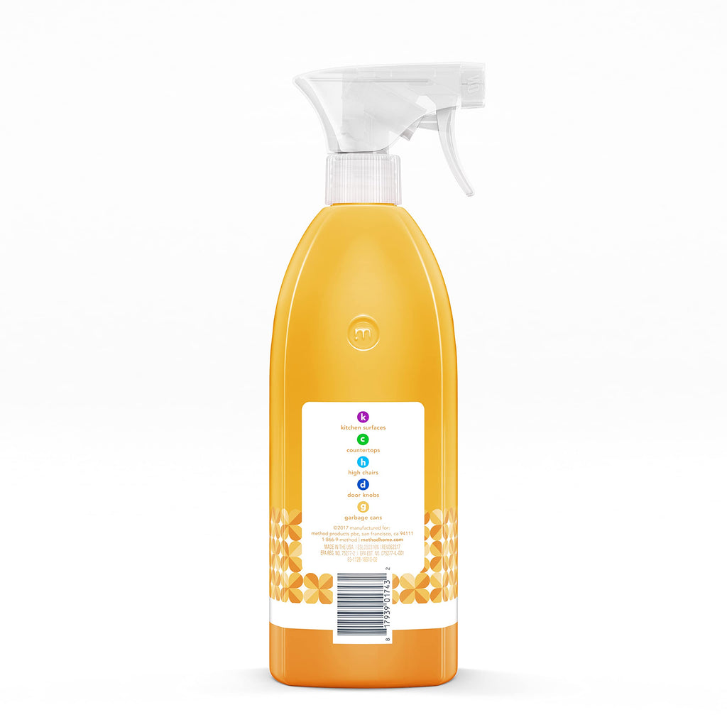 Method Antibacterial All-Purpose Cleaner Spray, Citron, Kills 99.9% of Household Germs, 28 Fl Oz (Pack of 2)