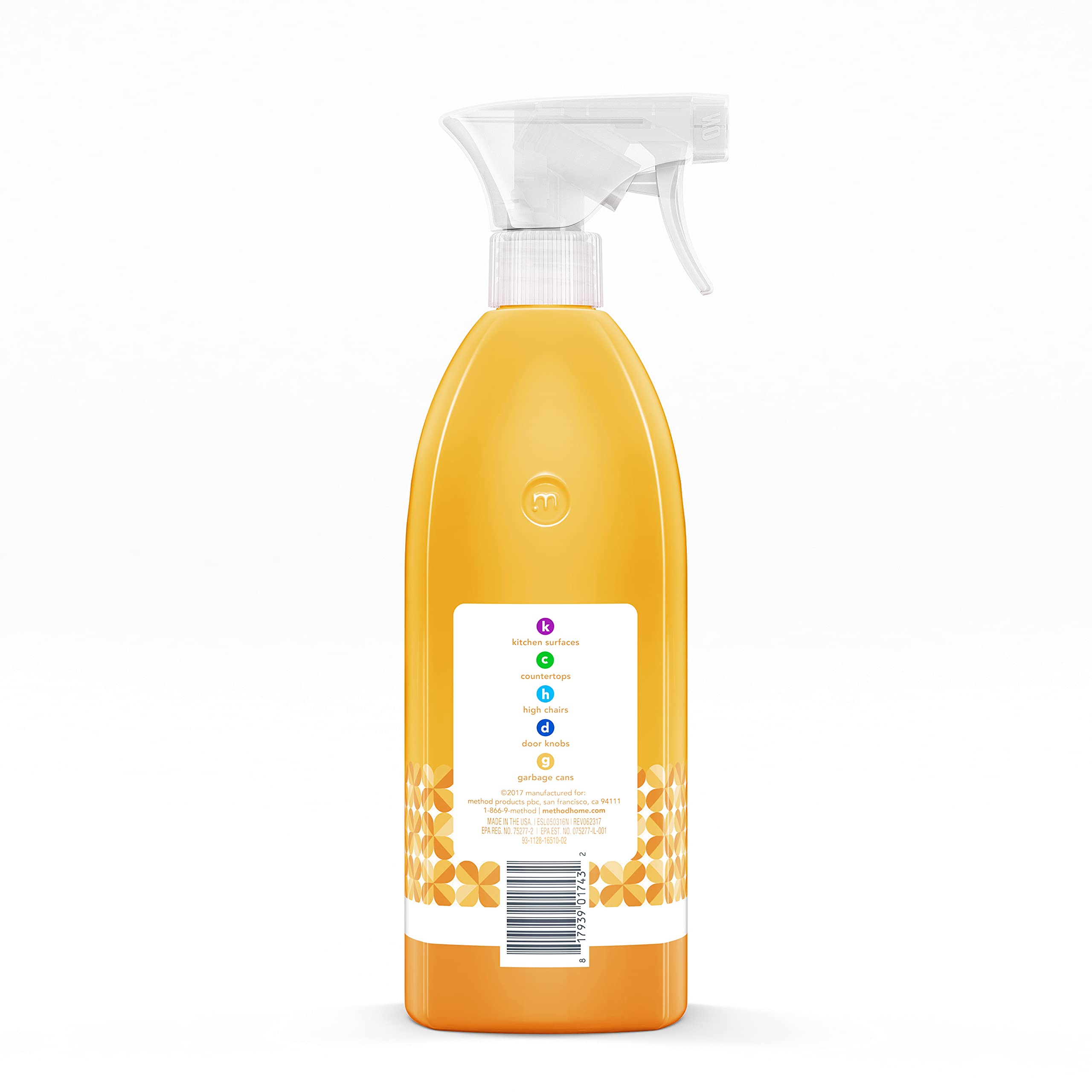 Method Antibacterial All-Purpose Cleaner Spray, Citron, Kills 99.9% of Household Germs, 28 Fl Oz (Pack of 2)