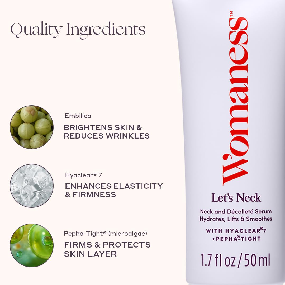 Womaness Let's Neck Serum for Neck Tightening and Lifting, 50ml