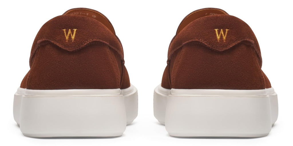 Journey West Suede Slip-on Penny Loafers Sneakers Shoes for Men Brown US 7