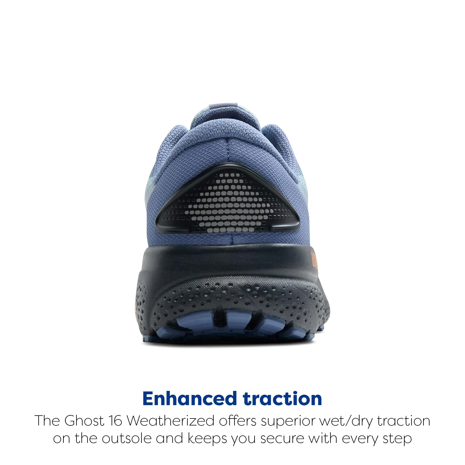 Brooks Men’s Ghost 16 Weatherized Neutral Running Shoe - Country Blue/Winter Sky/Ebony - 11 Medium