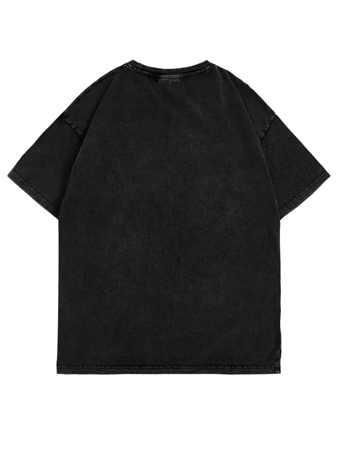 WDIRARA Men's Lip Graphic Tees Vintage Hipster Hip Hop Crew Neck Y2k T-Shirt Streetwear Top Black Red Medium