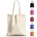 MOLOVA 1-200 Pack Available Premium Canvas Reusable Tote Gift Bags,Made of Natural Canvas with Handle,Work,DIY,Shopping(1 Pack)