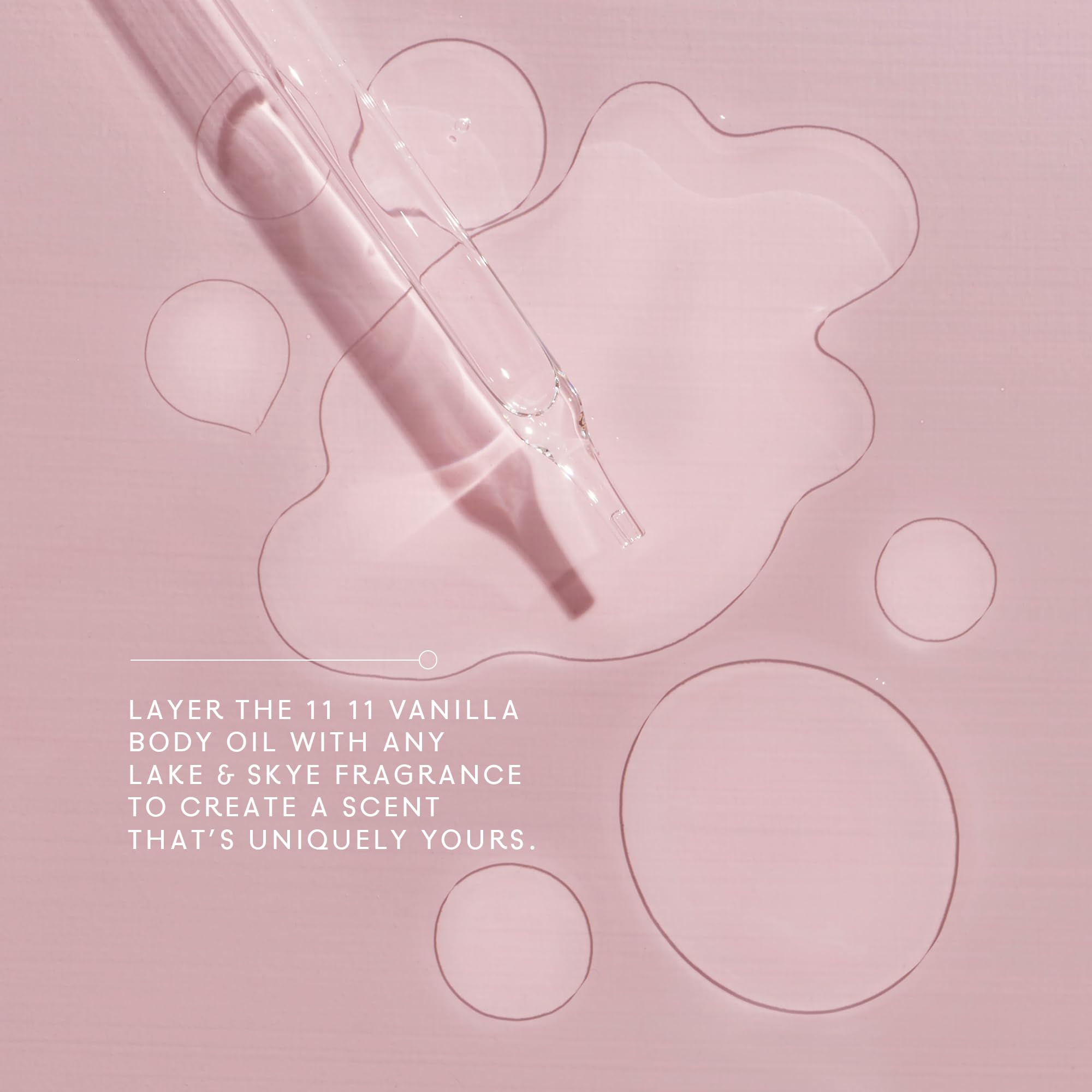 Lake & Skye 11 11 Vanilla Body Oil, 100mL, Subtle Musk & Vanilla Scent, Hydrating All-Over Moisturizer with Almond Oil, Vitamin E, Paraben-Free, Vegan, Nourishes & Softens Dry Skin