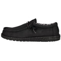 HEYDUDE Men's Wally Stretch Canvas Black/Black