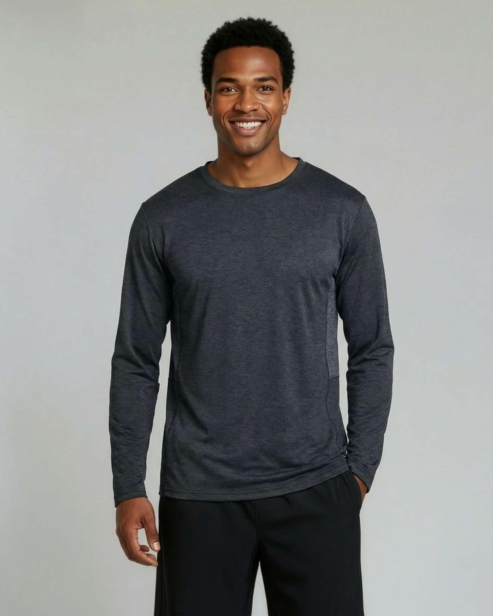 Real Essentials 4 Pack: Mens Long Sleeve Dry Fit T Shirts Hiking Fishing Workout Gym Work Sun UPF 50 Wicking Running Tee, Set 6, XX-Large