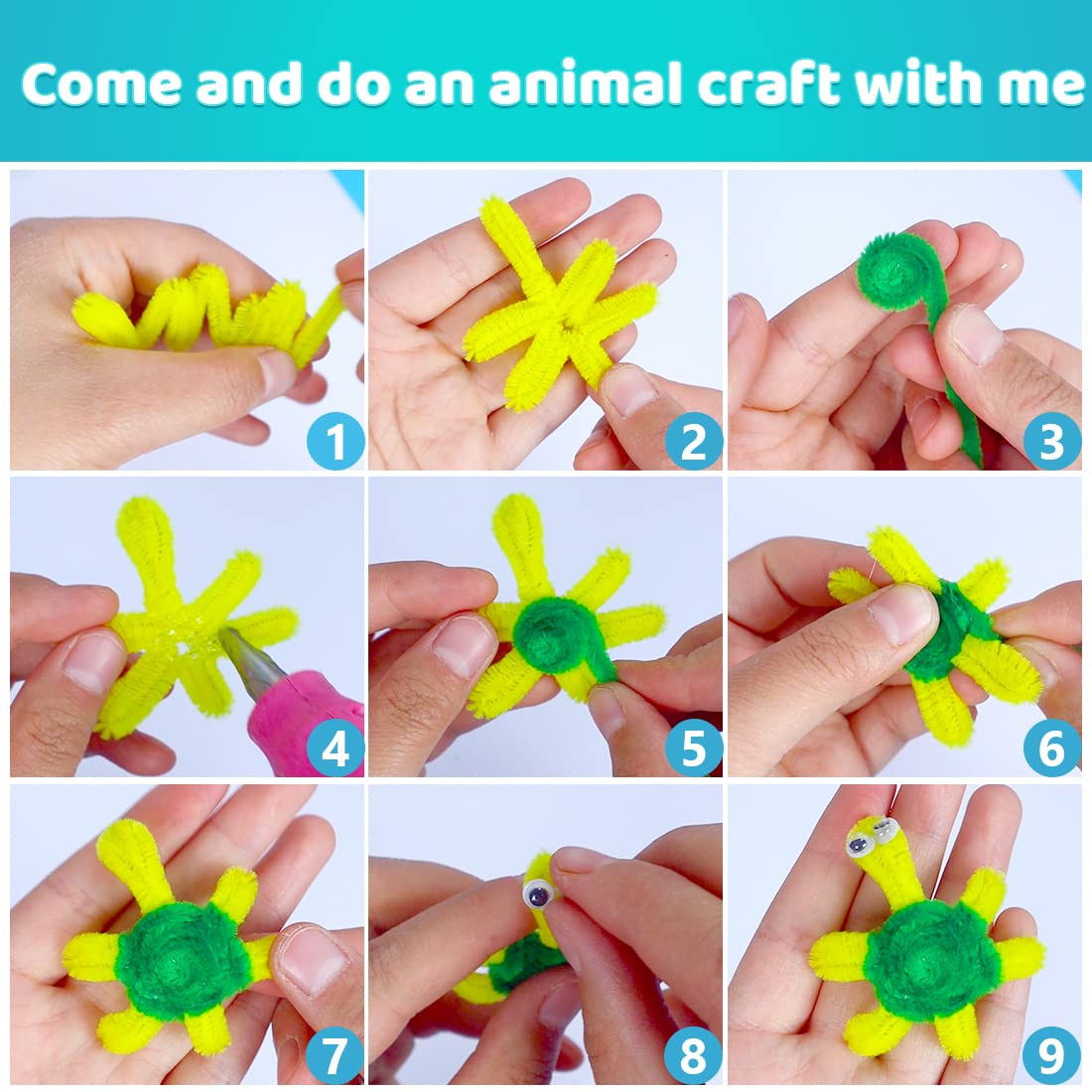 200pcs 20colors, Pipe Cleaners, Chenille Stems, Pipe Cleaners for Crafts, Pipe Cleaner Crafts, Art and Craft Supplies
