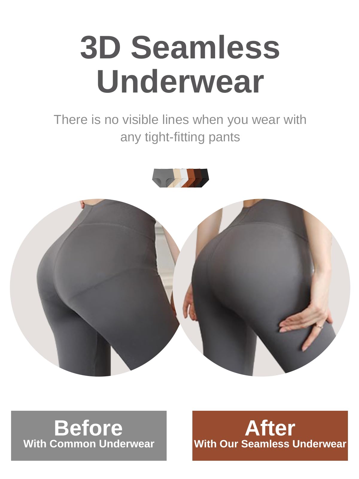 Cuweni Womens Underwear Seamless High Waisted Briefs Silky Stretch No Show Breathable Full Coverage Ladies Panties 6 Pack (US, Alpha, X-Large, Regular, Regular, 6 color packs)