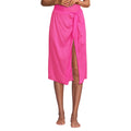 Lands' End Women's Twist Front Knee Length Swim Cover-up Skirt X-Small Prism Pink