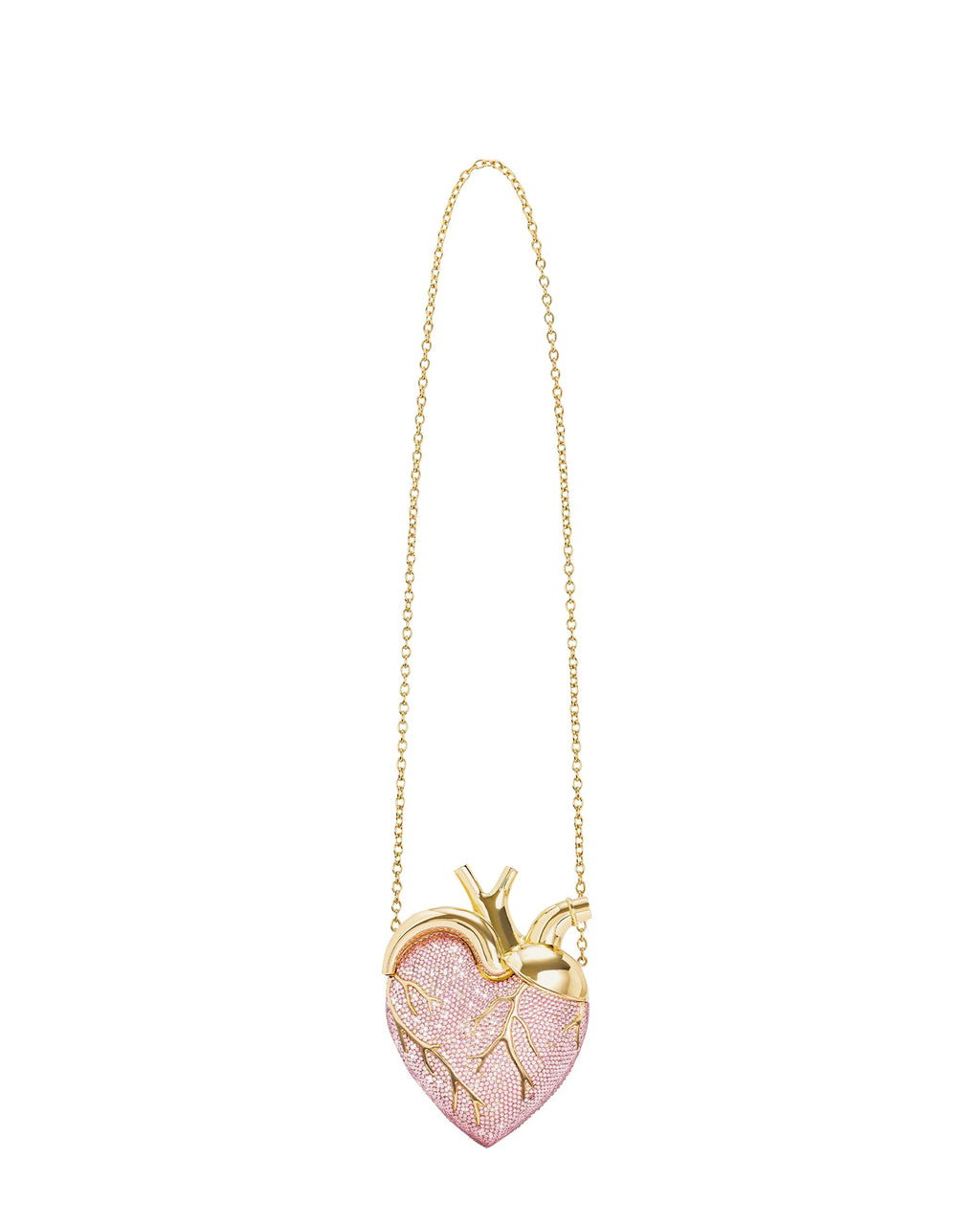 JW PEI Women's Maren Artificial Crystal Heart Shaped Bag - Pink