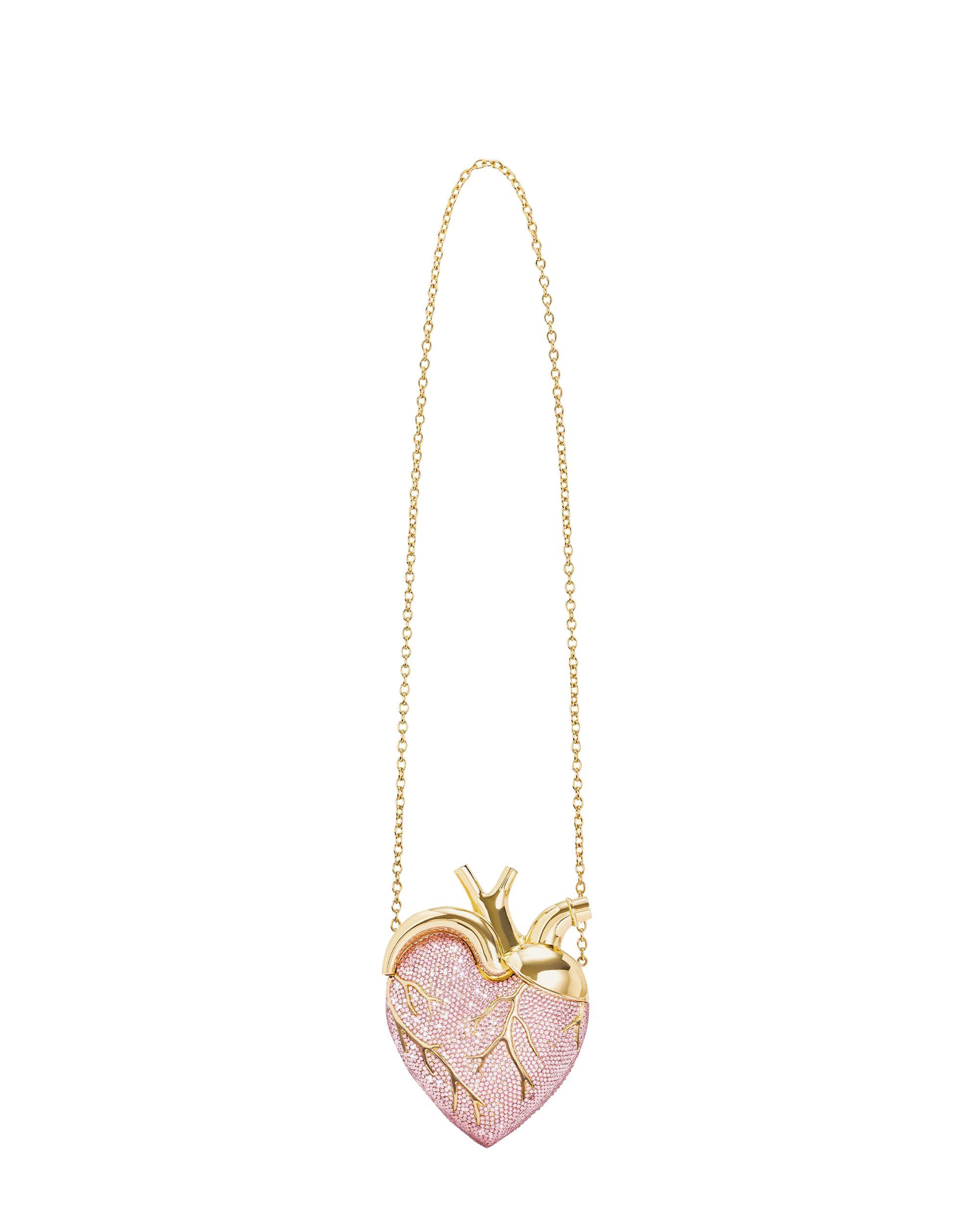 JW PEI Women's Maren Artificial Crystal Heart Shaped Bag - Pink