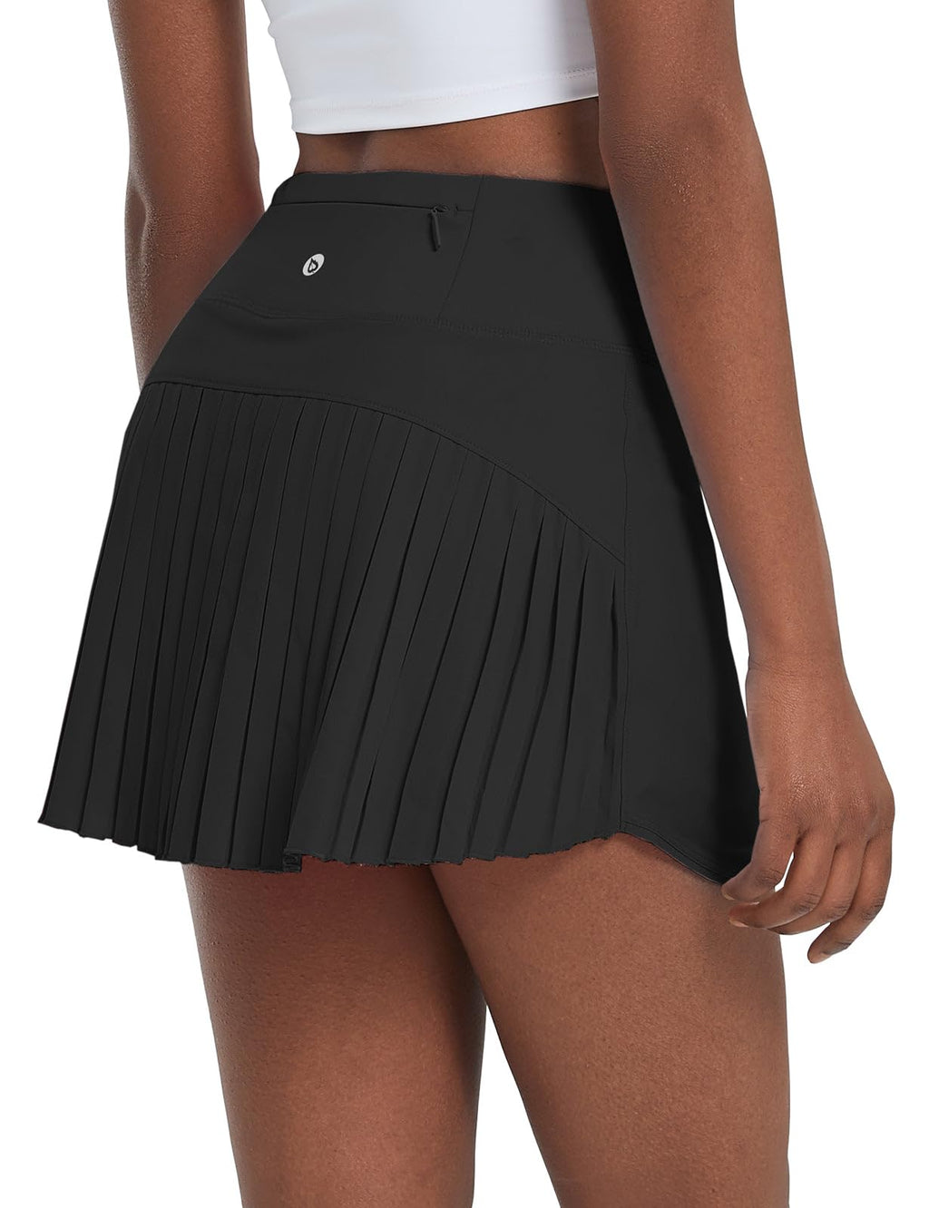 baleaf Tennis Skirts for Women High Waisted Skorts for Woman Golf Lightweight Athletic Workout with Shorts Pockets Black Medium