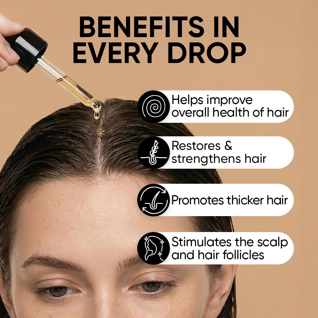 MOERIE Ultimate Hair Growth Serum for Natural Hair Regrowth & Thickening - Anti Thinning & Hair Loss Treatment for Women - Rapid Hair Growth Products - Scalp Oil Alternative - 1.69 fl oz / 50 ml