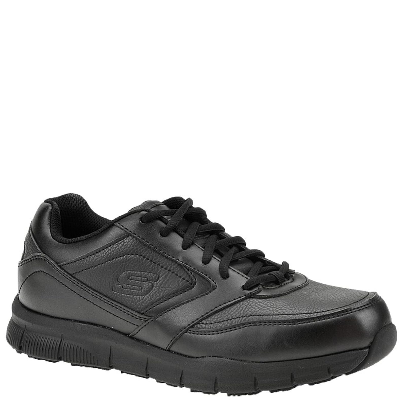 Skechers womens Nampa-wyola Food Service Shoe, Black Polyurethane, 11 Wide US