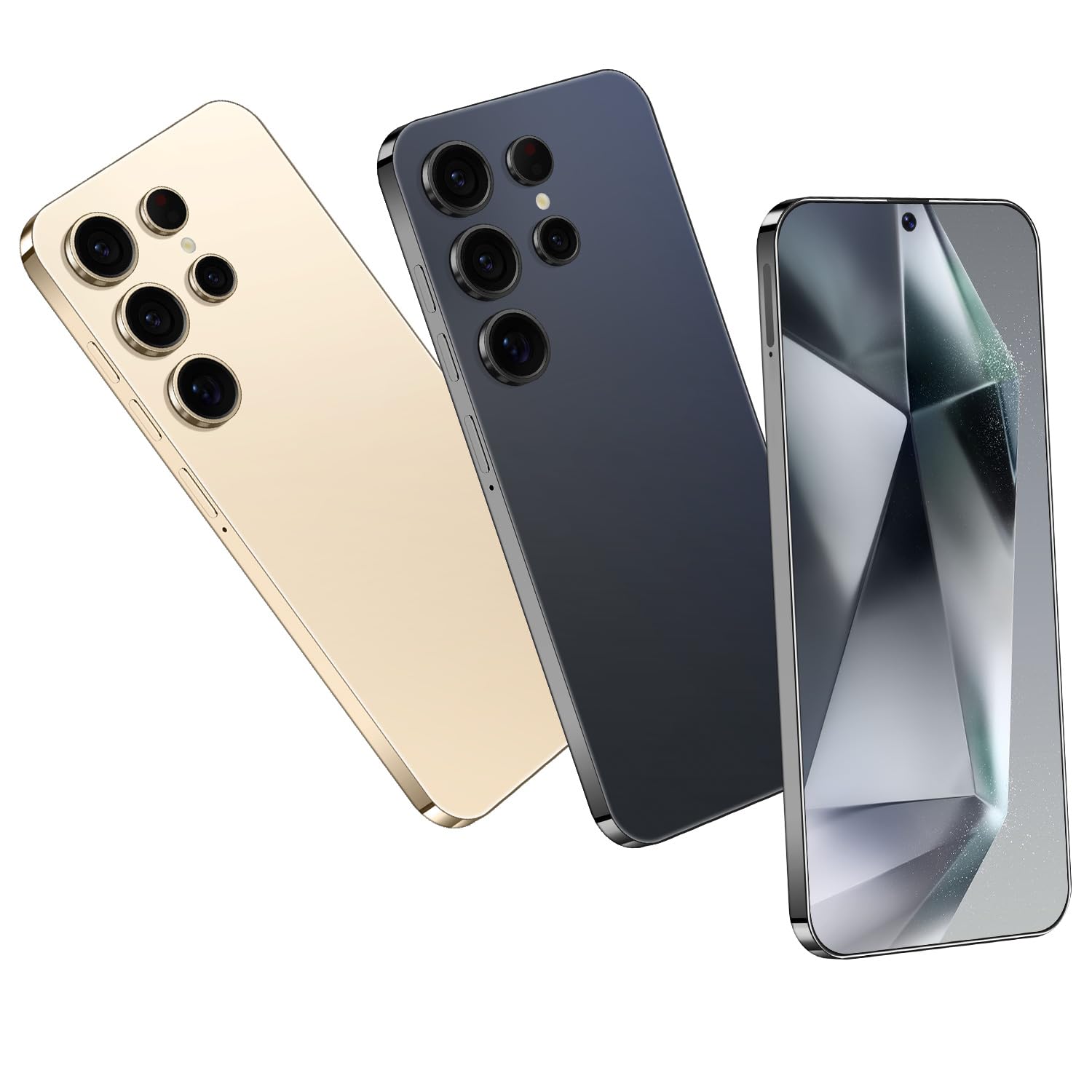 XUANMEIKE Unlocked Phone S24 Ultra Android Phone 8-core 8GB+256GB Cell Phone 7 inch HD Screen Mobile Phone 108MP+48MP Camera 6800 mAh Battery 5G Dual SIM (Titanium Deep Blue)