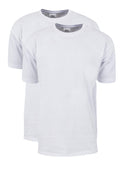 Shaka Wear Men's T Shirt – 2 Pack 7 oz Max Heavyweight Cotton Short Sleeve Crewneck Tee Top Tshirts Regular Big Size MHS01 White 1X 2pk