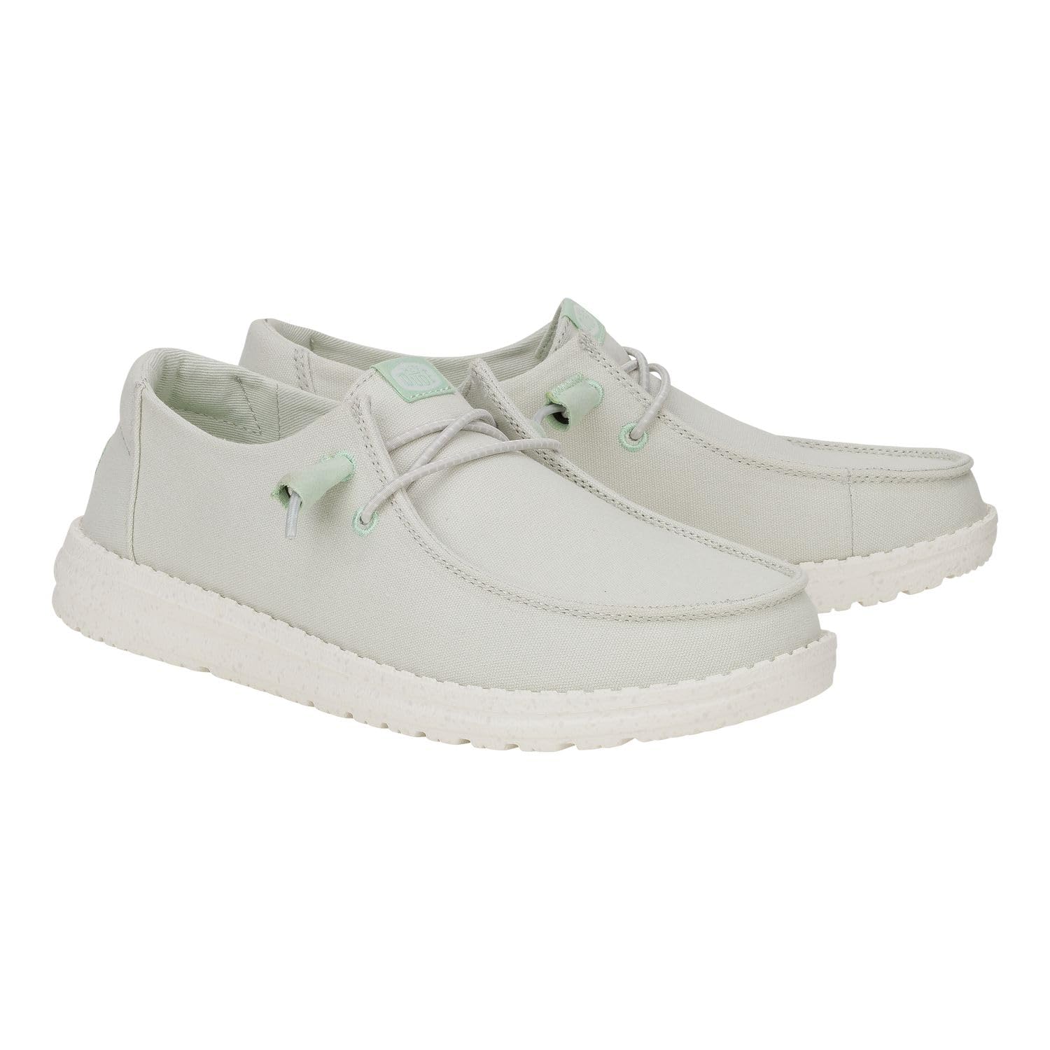 HEYDUDE Wendy Canvas Grey Size 8, Women’s Shoes, Slip-on Loafers, Comfortable & Light-Weight
