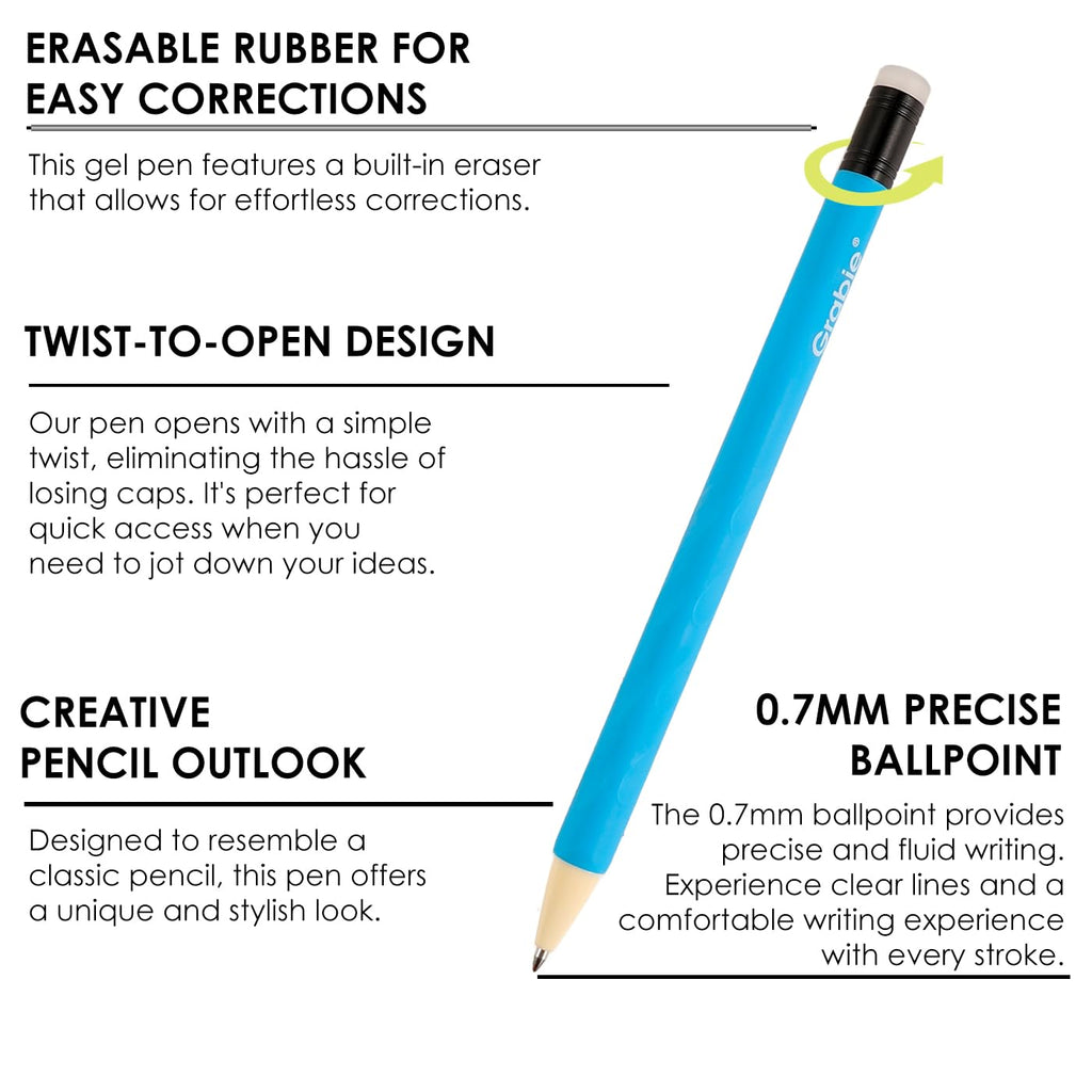 Grabie Erasable Gel Pens, 9 Color 0.7 mm Pens, Rustic Reverie