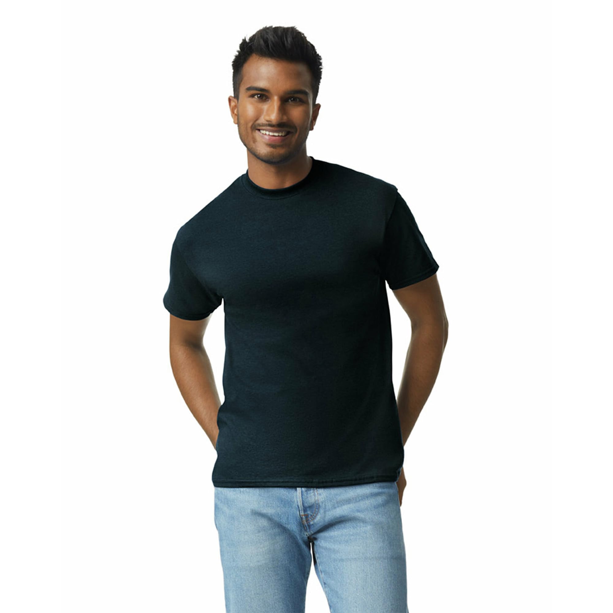 Gildan Adult Ultra Cotton T-Shirt, Style G2000, Multipack, Black (2-Pack), 2X-Large