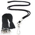 BAITEER 120 Pcs Black Lanyards Premium Bulk Lanyards Round 36" with Swivel J Hook for ID Name Badge Holder, VIP, School, Kids, Coach, Conference, Festival and Hang Keys
