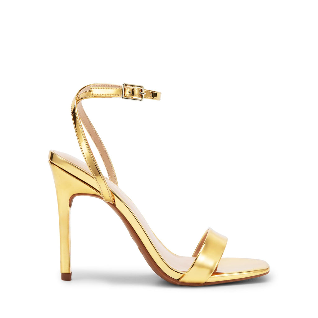 DREAM PAIRS Women’s High Stilettos Open Square Toe Ankle Strap Heels Sexy Comfort Strappy Dress Shoes Wedding Bridal Pumps Sandals,Size 9.5,GOLD-PAT,SDHS2214W