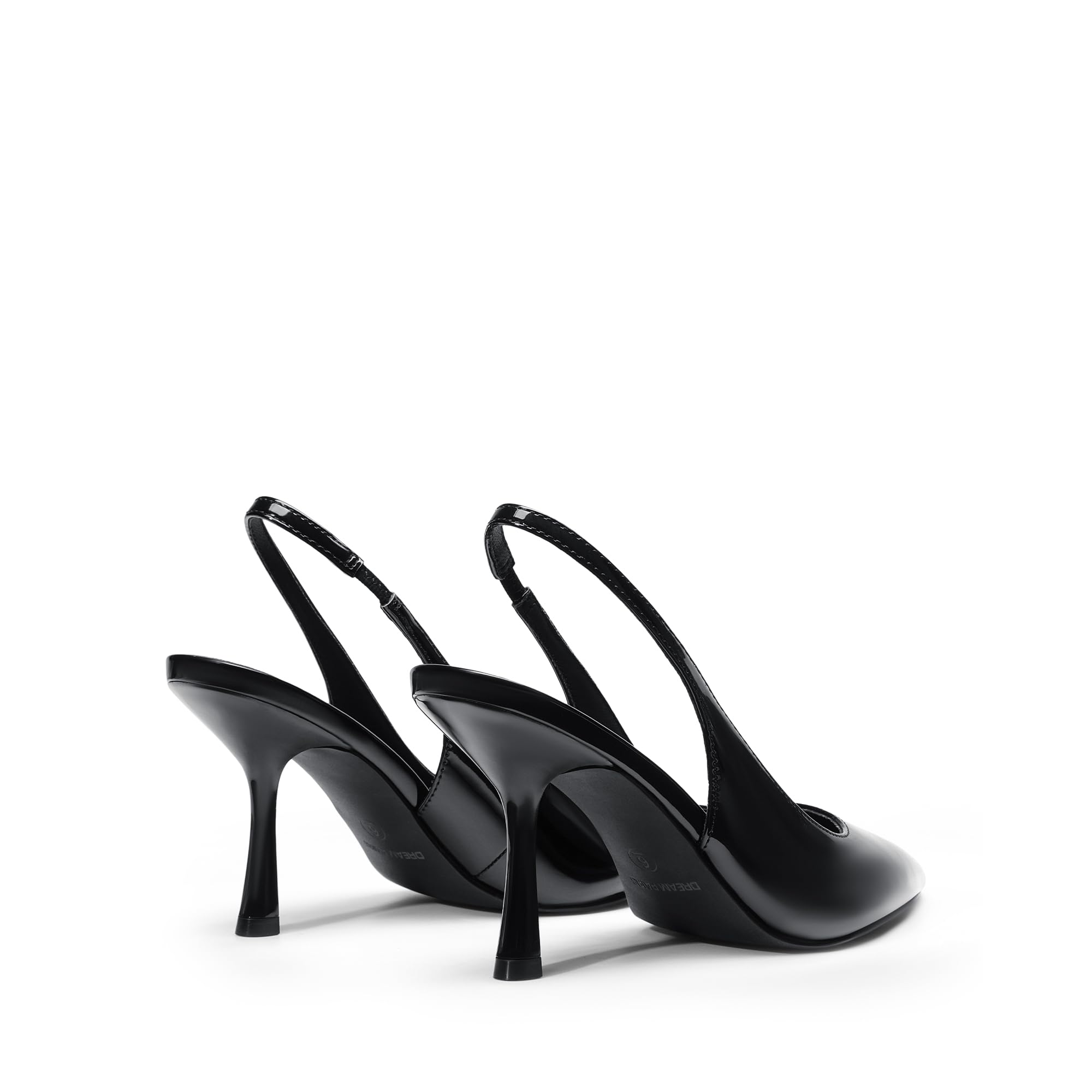 DREAM PAIRS Women's Heels Slingback Stiletto Pumps Shoes Pointed Closed Toe Kitten Heels Dress Bridal Elegant Wedding Sexy Party,Size 9,Black-Pat,DWUMPU2510