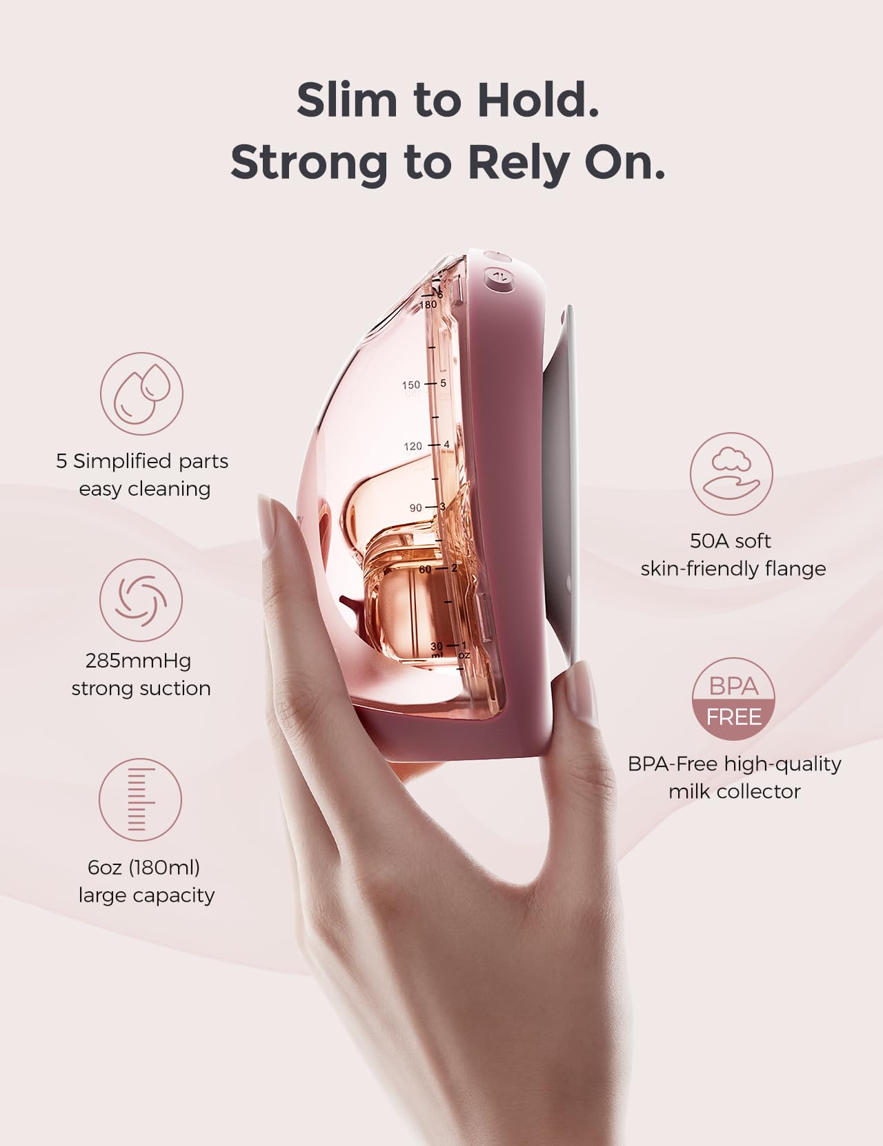 Momcozy Air 1 Ultra-Slim Breast Pump, Hands-Free Wearable Pump with Wireless Charging Case & App Control with Auto Mode & Full-Milk Alert, Industry-First Transparent Top for Easy Nipple Alignment