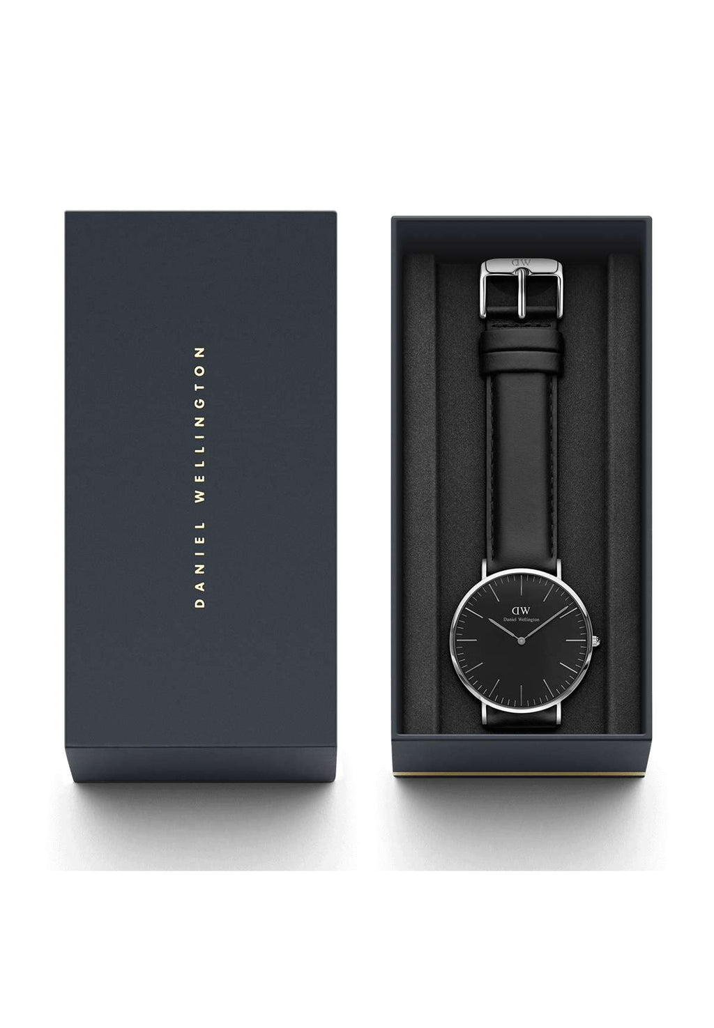 Daniel Wellington Classic Sheffield 36mm Unisex Watch, Japanese Quartz Movement Classic Leather Silver Watches for Men and Women