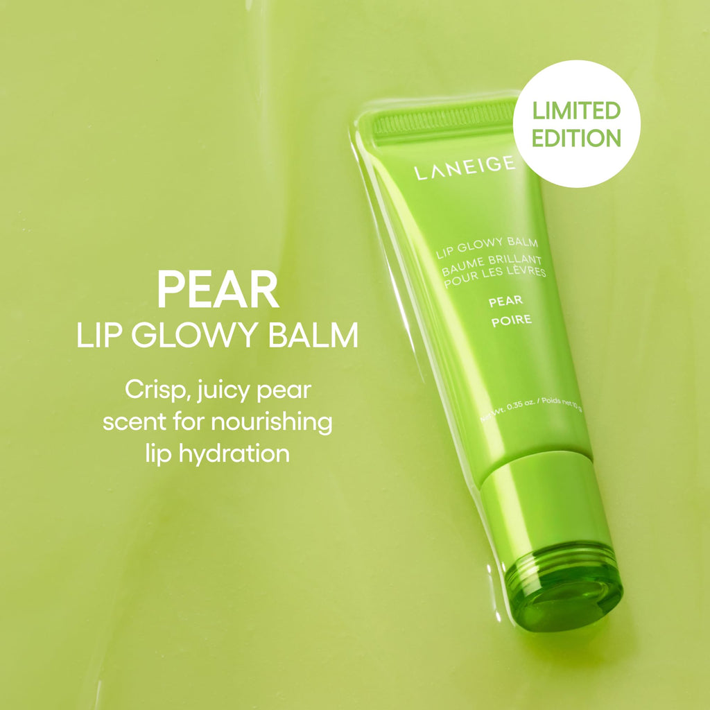 LANEIGE Lip Glowy Balm: Sheer Tinted Lip Treatment Balm Tube with Shea & Murumuru Butters for Hydrating, Moisturizing, Glossy, Non-Sticky Shine, Berry | Korean Skin Care, Pear