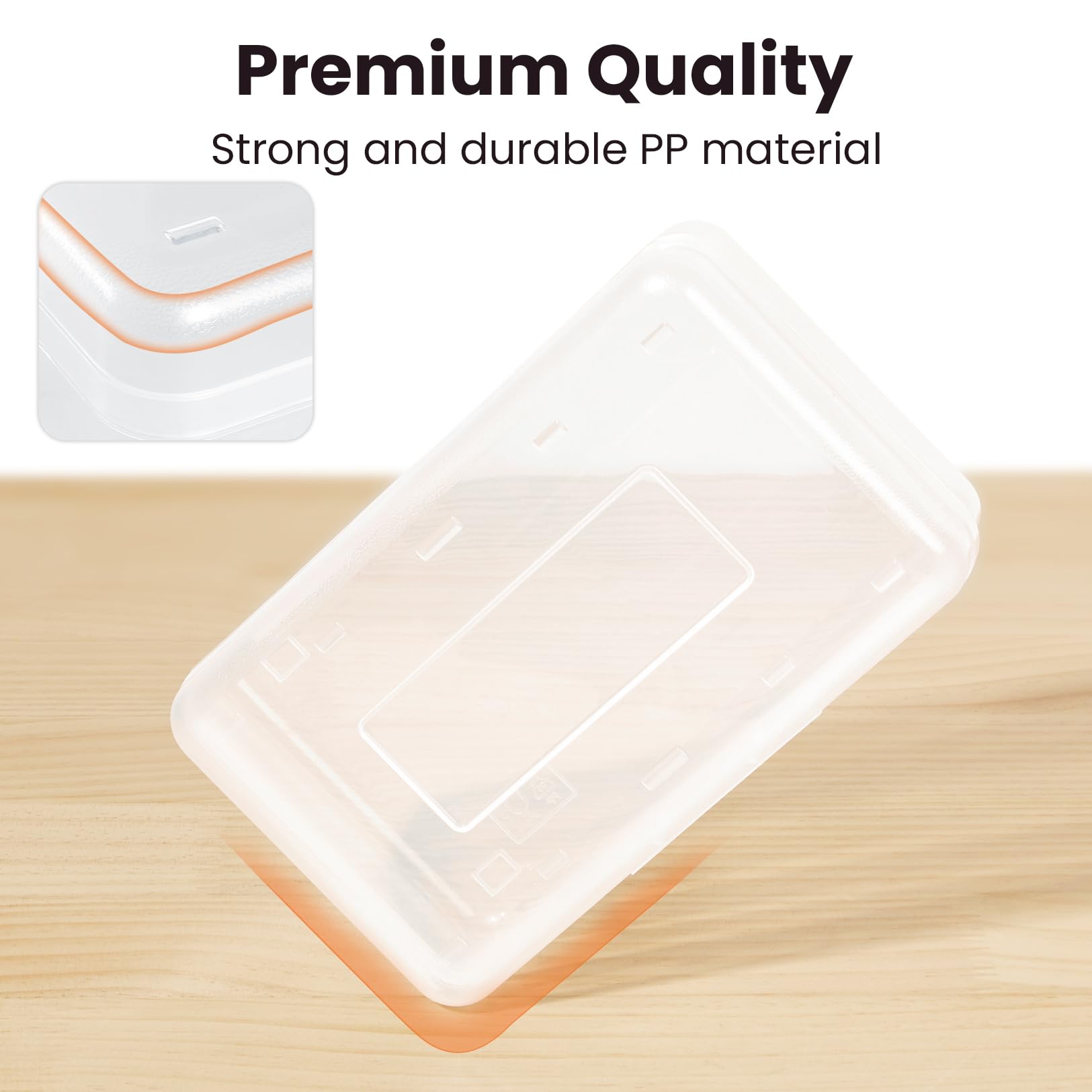 Sooez 6 Pack Pencil Box, Hard Pencil Boxes for School Supplies Bulk, Large Plastic Pencil Case with Lid, Clear Pencil Container, Stackable School Boxes Crayon Boxes Bulk for Kids