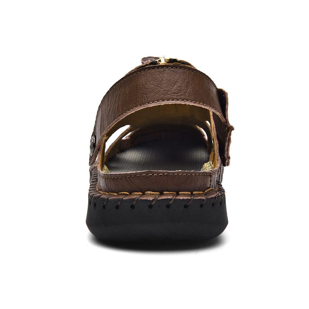 Shaire Men'S Sandals Outdoor Leather Closed Toe Beach Shoes