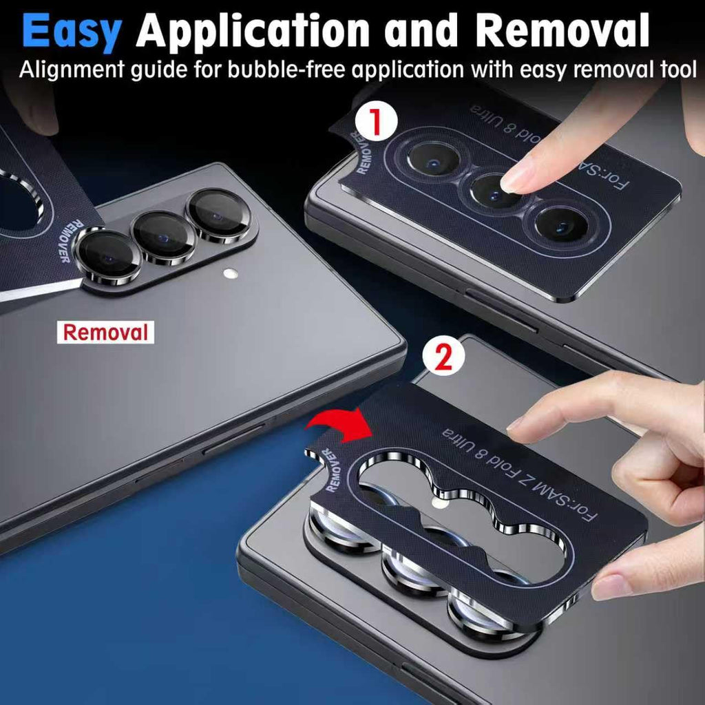 SiHPuoy Camera Lens Protector for Samsung Galaxy Z Fold 8 Ultra, Black