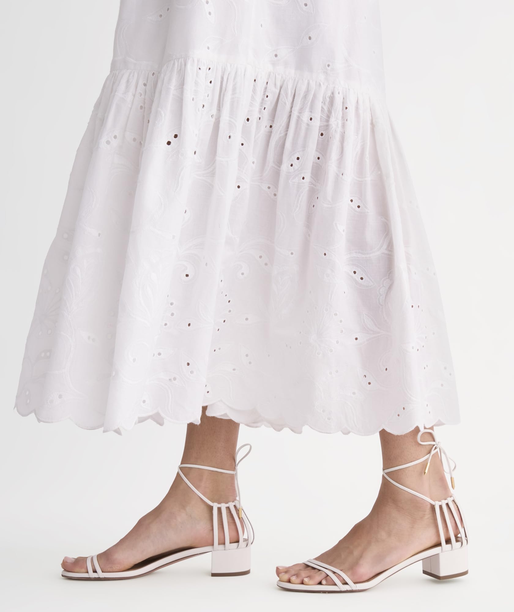 vineyard vines Vanessa Eyelet Shirtdress, White, 2