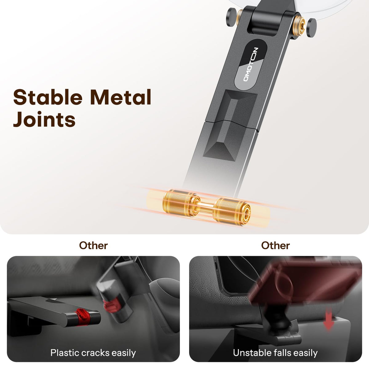 OMOTON TP02 Magnetic Phone Tripod for MagSafe, 360° Pivot, Clamp & Stand