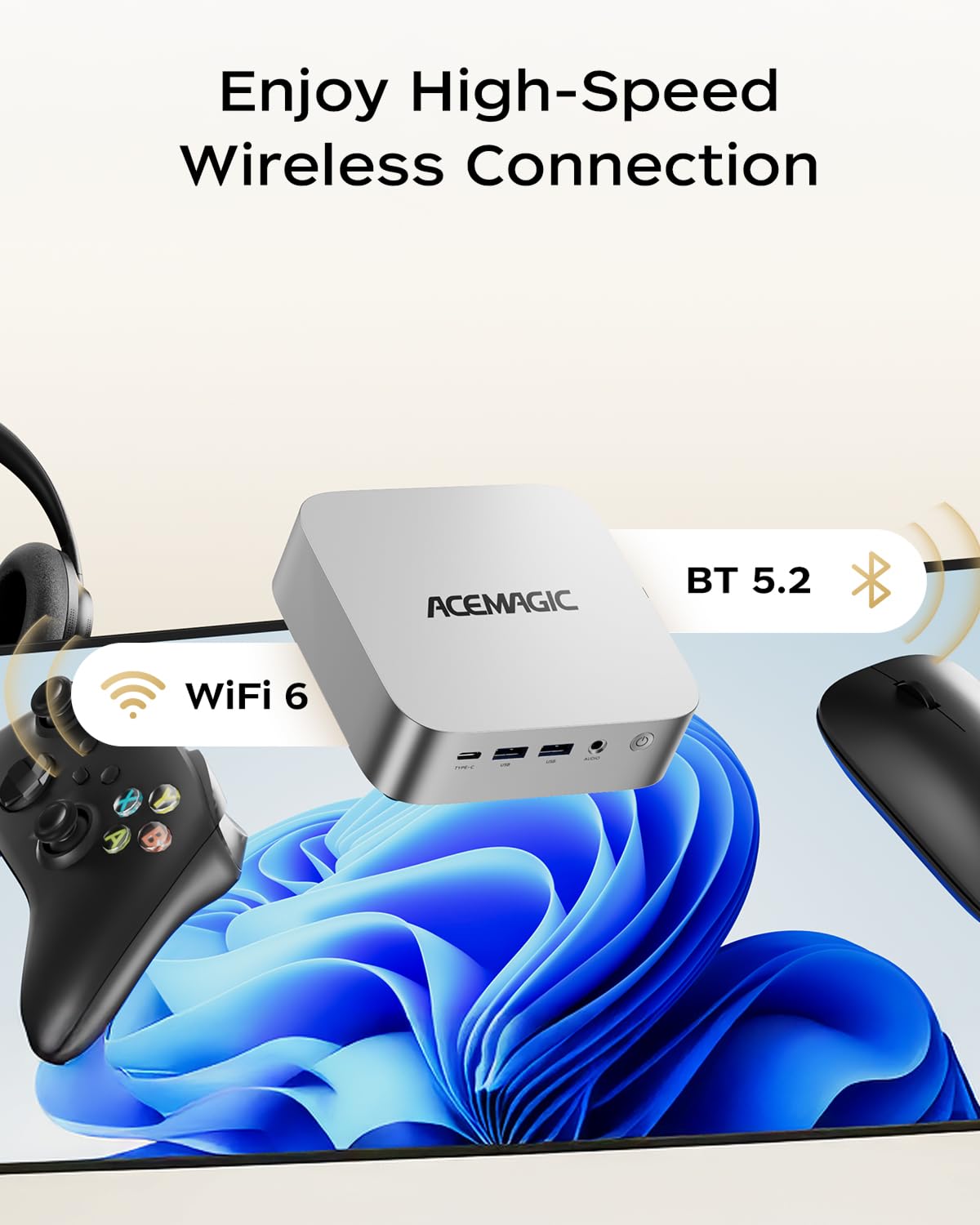ACEMAGIC K1 Mini PC Windows 11 Pro, Intel Core 12600H (Beat 12450H up to 4.5 GHz) Mini Computers, 16GB DDR4 RAM 512GB SSD Triple 4K Display Desktop Micro Small Pc with BT5.2/WiFi6/HDMI/USB3.2